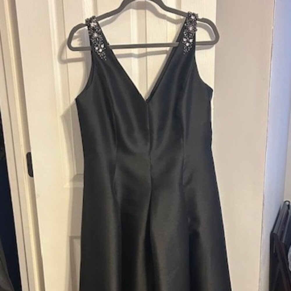 Calvin Klein Black High-Low Cocktail Dress